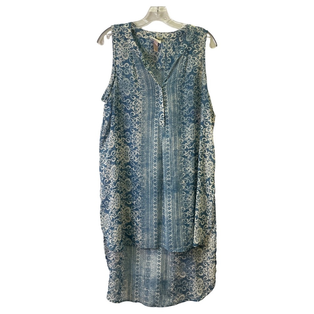 Knox Rose Blue and white High Low Dress